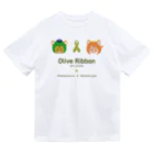 くりむしようかんのオリーブリボン×テワタサナイーヌ＆わたさんにゃん ドライTシャツ