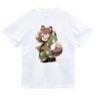 jai-to-anのたぬっぺ (Tanuppe) ver.1　狸の神様、たぬき、タヌキ ドライTシャツ