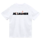 FUNNY JOKESのJIL SAUNER-ジルサウナー-サウナしている人ロゴ ドライTシャツ
