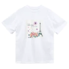 Roses_mapの薔薇とエッフェル塔 ドライTシャツ