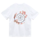 COCONUTchanのカタカムナ渦巻き第5首第6首お花デザイン Dry T-Shirt