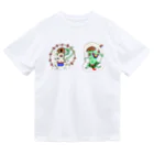 絵心ないOLの部屋着の風神雷神（前面ver） ドライTシャツ