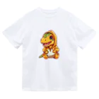 Vasetti_pressのパーカーを着たティラノサウルス Dry T-Shirt