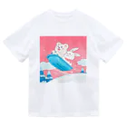 アプリコワークスのくまちゃん・お気に入りのジャンプ場 ドライTシャツ