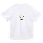 ただの猫好きのBlack White Illustrated Mama Cat T-Shirt Dry T-Shirt