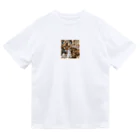 kindonesiaのドット絵のベンガルキャット ドライTシャツ