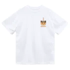 elmi_niikawaのネコたこ焼き　胸元ワンポイント版 Dry T-Shirt