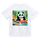 萌えキャラ大好きの温泉を楽しむパンダイラストのグッズ Dry T-Shirt