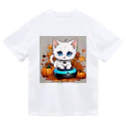 yoiyononakaのハロウィンと白猫10 ドライTシャツ