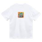 IKA_0120のカラフルな猫 Dry T-Shirt