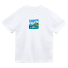 keita-sawadaのドット　ボラボラ島のオーバーウォーターバンガロー Dry T-Shirt