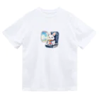 Shiba_IncのSitting rabbit（座るウサギ） Dry T-Shirt