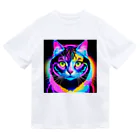 629_CAT_ARTのカラフルサイバーキャット vol2 ドライTシャツ