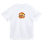 ひとやすみ　らいふのハンバーガーねこ ドライTシャツ