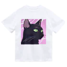 73GTCのかっこいい黒猫3 ドライTシャツ