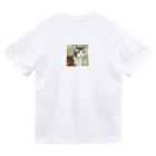 iyashi₋creatersのじっと見つめる猫 ドライTシャツ