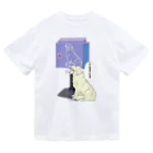 月夜のタツノオトシゴのDog Post Dry T-Shirt