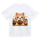 zuuu-の☆食いしん坊にゃんこ☆ ドライTシャツ