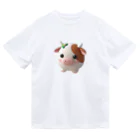 終わらない夢🌈の可愛い💕まんまる◯シリーズ✨　牛🐮 ドライTシャツ