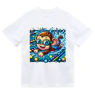 アニマルキャラクターショップのSwimming monkey Dry T-Shirt