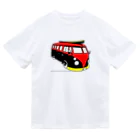 ファンシーTシャツ屋のレッド&ブラックのビーチバス ドライTシャツ