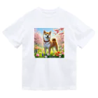 ANTARESの春の柴犬の冒険 ドライTシャツ