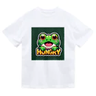 カエルグッズのHUNGRYカエル ドライTシャツ