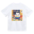 DanefushiのHAKATA RAMEN CAT SUSURU‼ ドライTシャツ