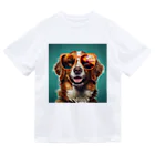 AQUAMETAVERSEのサングラスをかけた、かわいい犬 Marsa 106 Dry T-Shirt