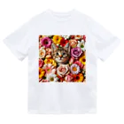 IloveCatの美しい花々と可愛らしい子猫 Dry T-Shirt