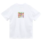 decnaの川沿いの街並み Dry T-Shirt