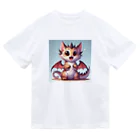 nekodoragonのびっくり！ 猫ドラゴン ドライTシャツ