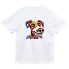 G.O.A.T.designの華やかな色合いが目を引く可愛らしい犬 ドライTシャツ