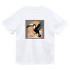 AQUALIFE FUTOの浮世絵風オオハシ Dry T-Shirt