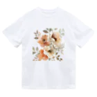 Petia Bloomの水彩風の花 Dry T-Shirt