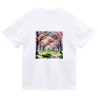 terurun19の桜並木 ドライTシャツ