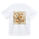 Petia Bloomの水彩風の花イラスト ドライTシャツ