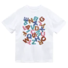 親子設計 CHIiKu MOJi『知育文字』のアルファベットメンメ付 Dry T-Shirt