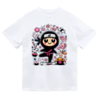 ともちピンクのゆるキャラ黒忍者 Dry T-Shirt