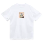 Y m @Y's shopの猫と薔薇　パールver. Dry T-Shirt