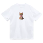 メロンパン猫のドーナツあげるよ ドライTシャツ