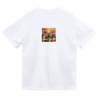 nigihayahiの夕焼けを走るシマウマ Dry T-Shirt