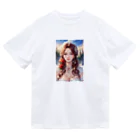AQUAMETAVERSEの赤い薔薇の髪飾りがステキな王女　BLUE PLUM  691 Dry T-Shirt