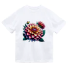 Have-good-luckのふんわりした花「ダリア」 Dry T-Shirt