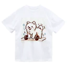 ke__to_isurugiの筋トレサモエド犬(女性向け) ドライTシャツ