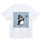 ganeshaのおもちゃの望遠鏡でかわいいペンギンに会おう ドライTシャツ