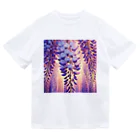 Qten369の藤の花 ドライTシャツ