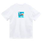 yohiti193の空飛ぶ飛行機のイラスト ドライTシャツ