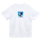 キュート＆クールのハイキック空手家クロネコ君 Dry T-Shirt