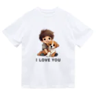AwagoModeのBOY & DOG, I LOVE YOU (14) ドライTシャツ
